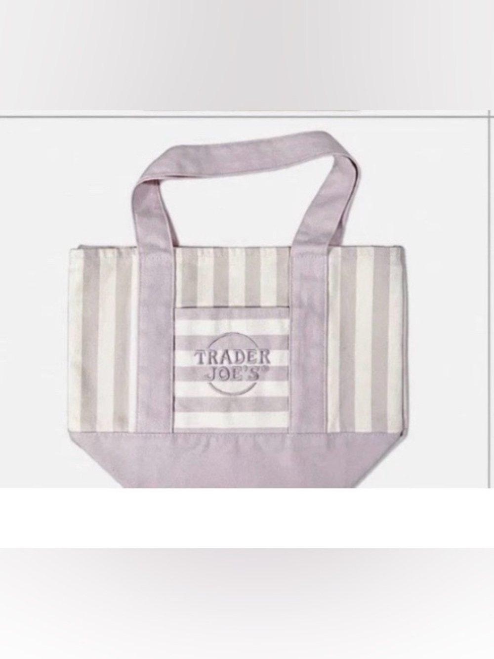 Trader Joe's Striped Mini Tote Bags 2026 Pink